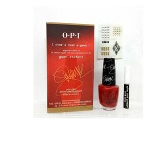 OPI Nail Lacquer Gwen Stefani Over & Over A-Gwen Red 0.5oz NOS NEW Swarovski